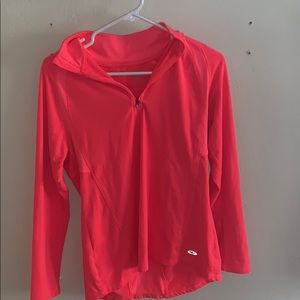 pink champion athletic top quarter zip
